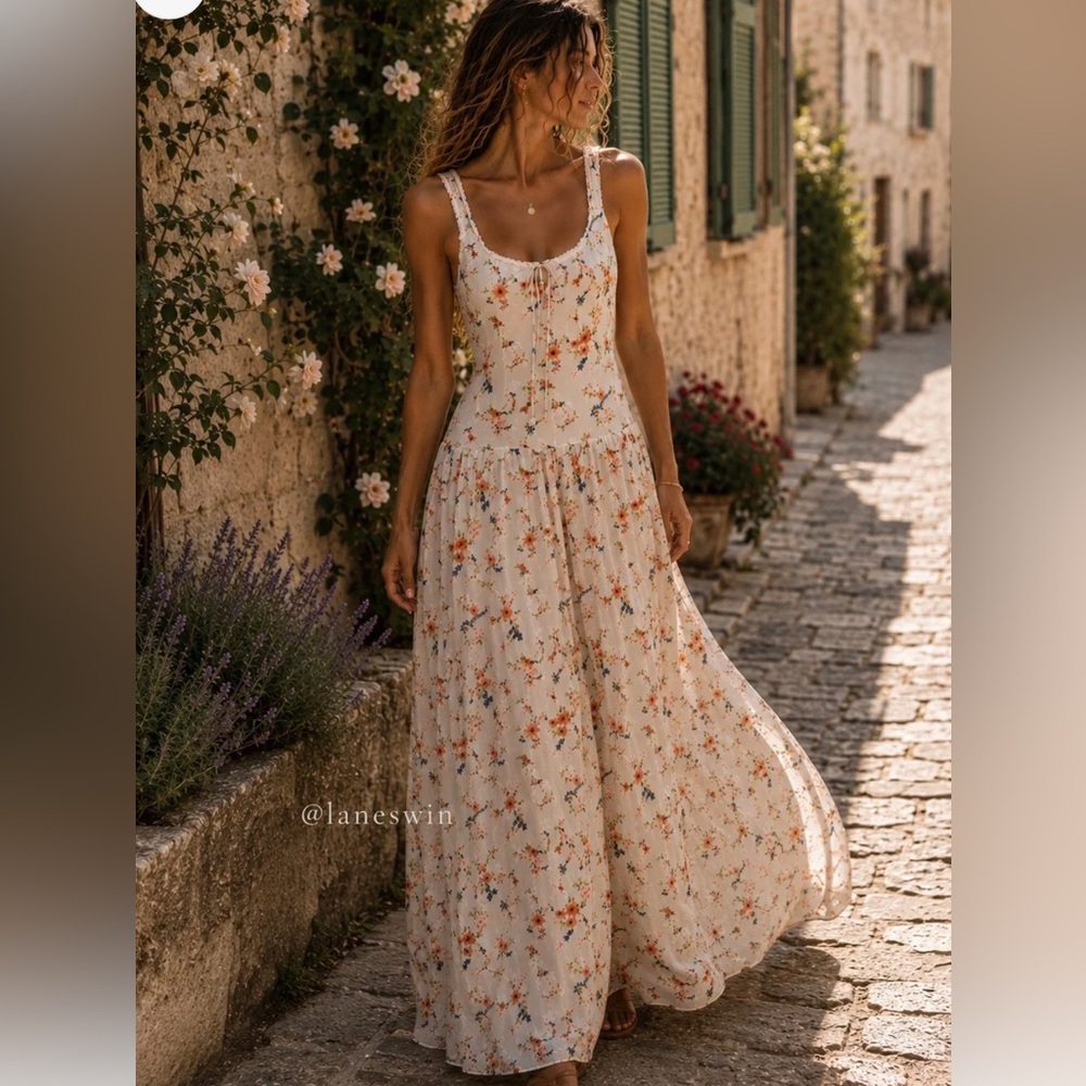 Caroline Constas Floral Maxi Dress – Women's Sz M – NWT | Resort Vacation - Picture 4 of 7